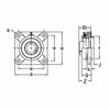 Ami Bearings SINGLE ROW BALL BEARING - 35MM HEAVY SET SCREW 4-BOLT PILOTED FLANGE UCFS307